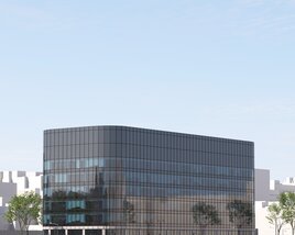 Modern Office Building Exterior Modèle 3D