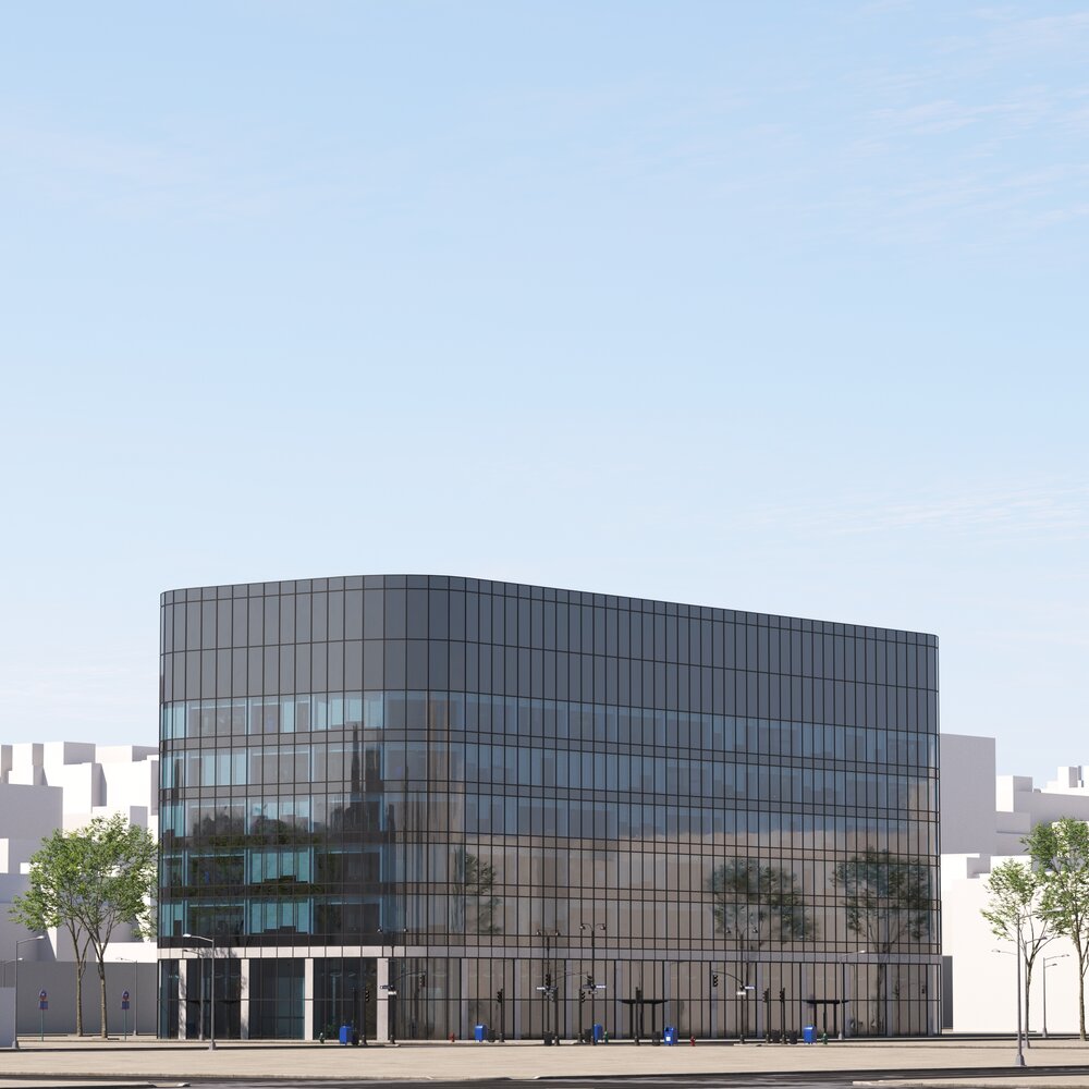 Modern Office Building Exterior 3Dモデル