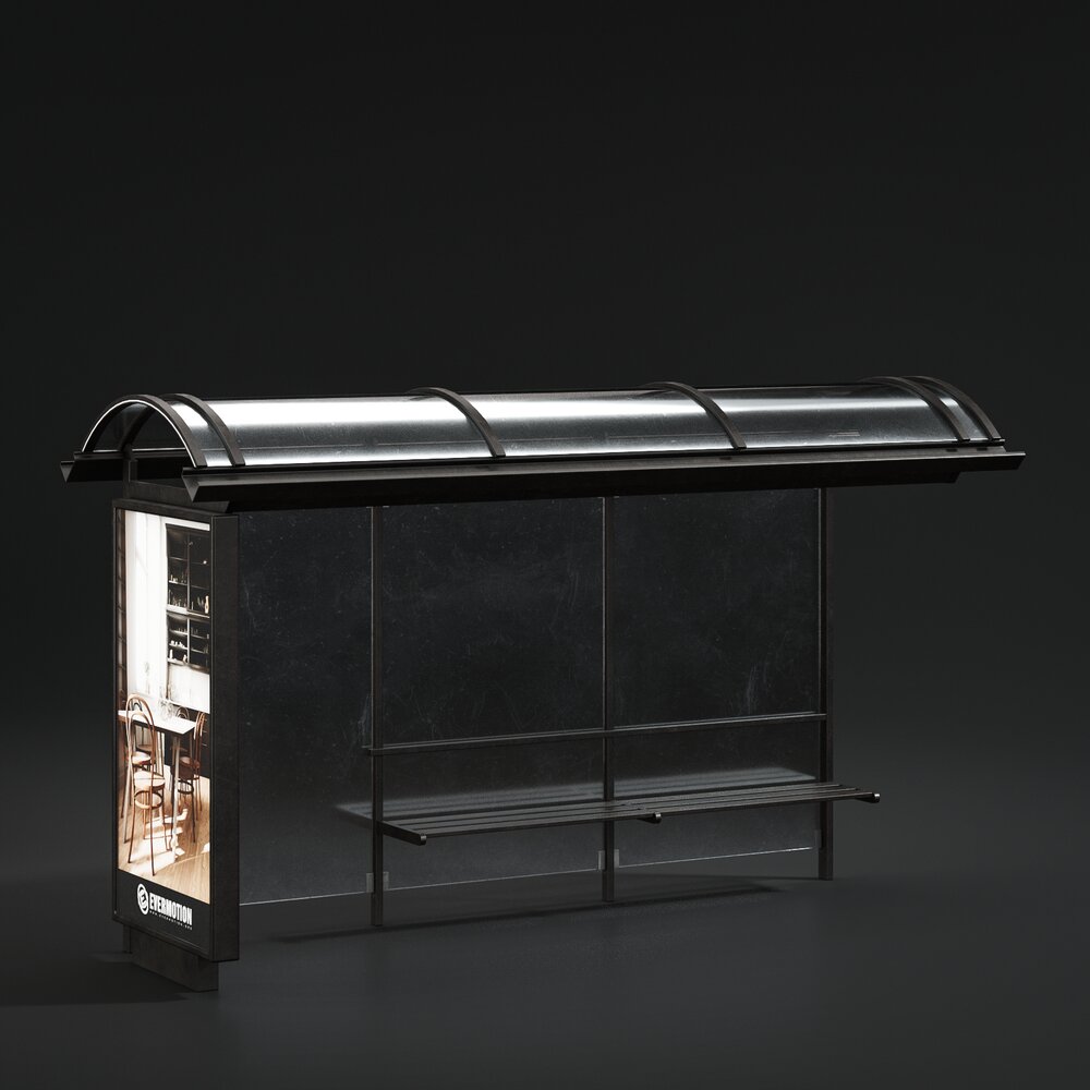 Modern Bus Stop Shelter 3Dモデル
