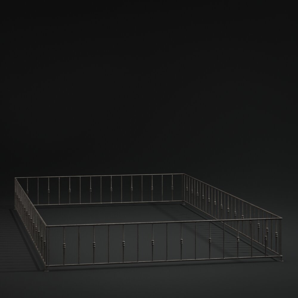 Metal Wire Fence 3D-Modell
