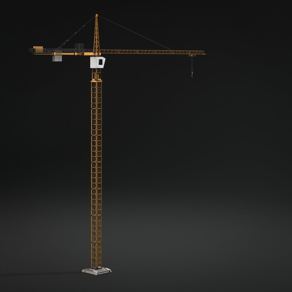 Construction Tower Crane Modello 3D