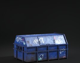Blue Dumpster 3D 모델 