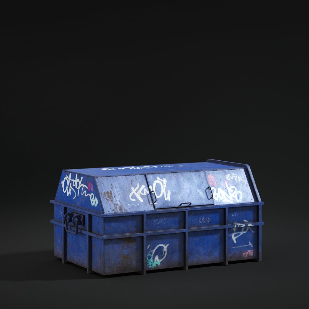 Blue Dumpster 3Dモデル