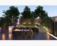 Modern Outdoor Dining Space 3D 모델 