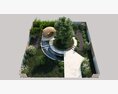 Modern Garden Sculpture and Water Feature 3Dモデル