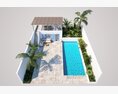 Sunny Poolside Retreat Modelo 3D
