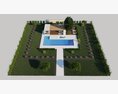 Modern Poolside Pavilion Modello 3D