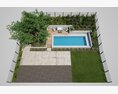 Modern Outdoor Lounge Area 3D-Modell