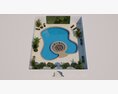 Backyard Pool Oasis Modello 3D