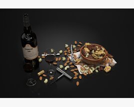 Wine and Nuts 3D-Modell
