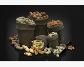 Assorted Nuts Collection 3D-Modell