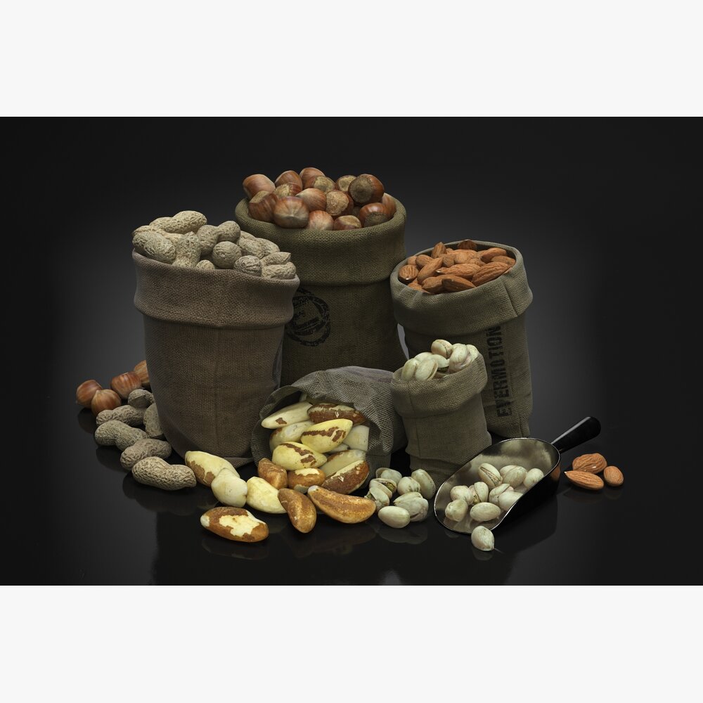 Assorted Nuts Collection Modèle 3d