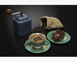 3D model of Coffee and Chocolate