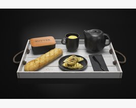 Breakfast Tray Set 3D-Modell