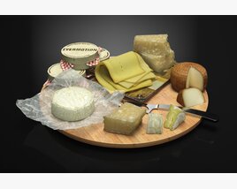 Assorted Cheese Platter Modello 3D