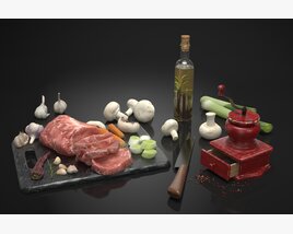 3D model of Cooking Preparation Set