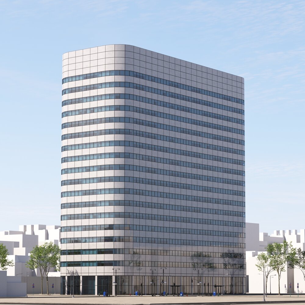 Contemporary Office Tower 3D model