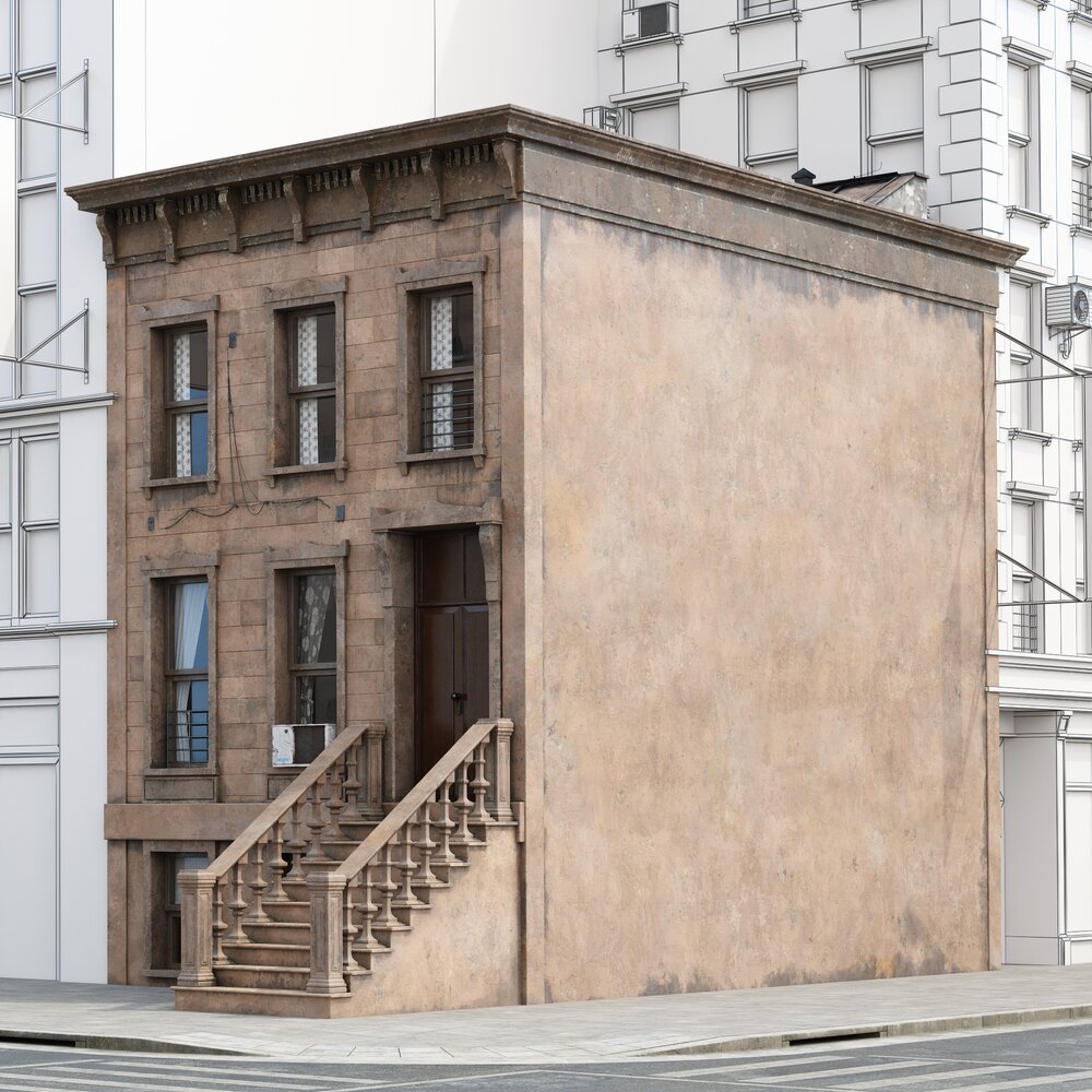 Urban Small Two-Storey Building Modello 3D