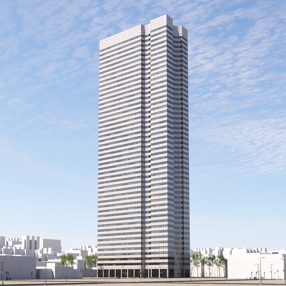 Contemporary Urban Skyscraper Design Modello 3D