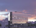 City Contemporary Office Building Facade 3D 모델 