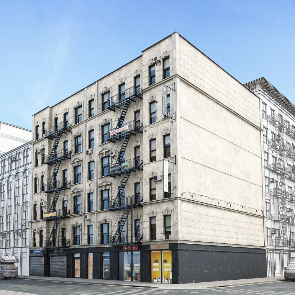 Urban Apartment Building Modello 3D