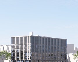 Modern Urban Office Building 3D model