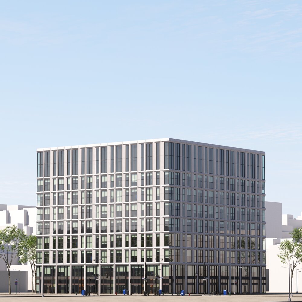 City Modern Office Building 3D 모델 