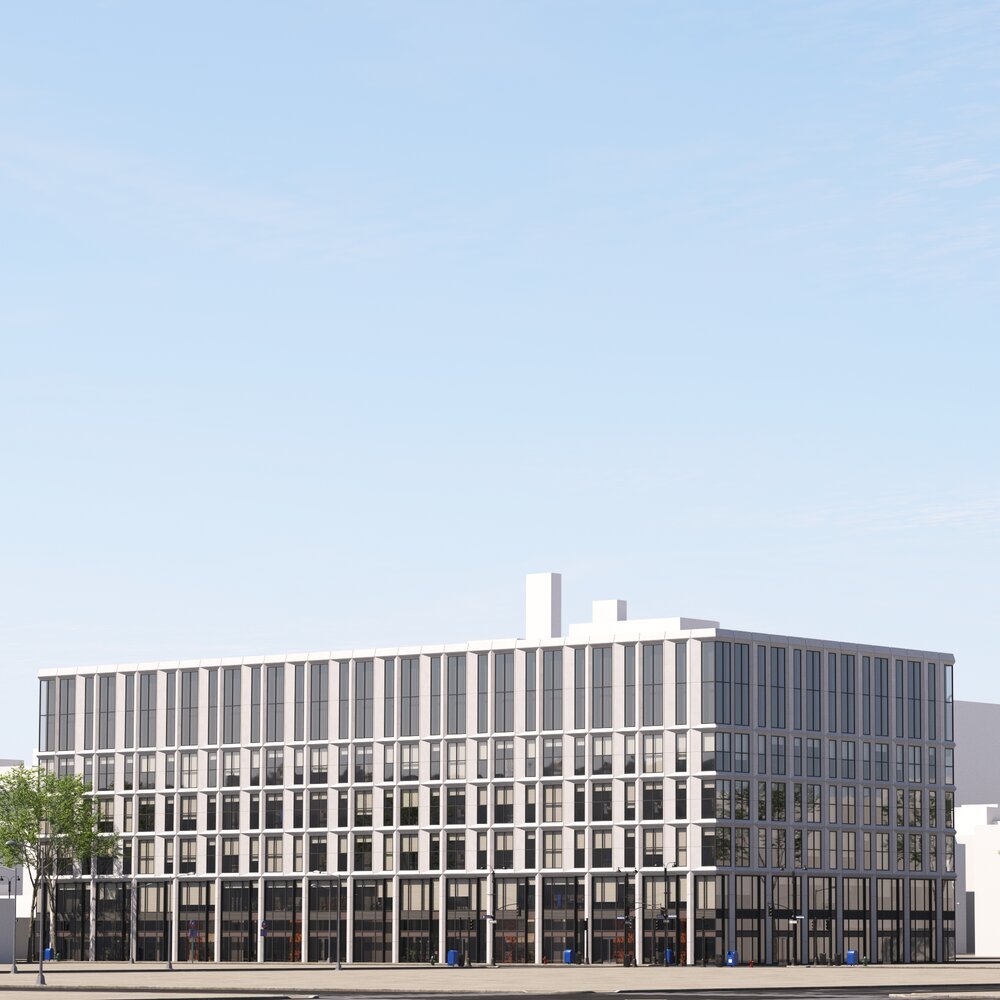 Contemporary Urban Office Building 3D-Modell