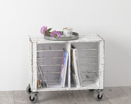 Rustic Mobile Storage Cart 3D-Modell