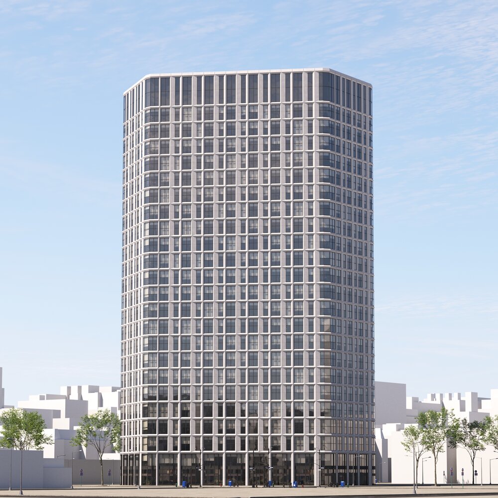 Skyscraper Contemporary Design 3D-Modell