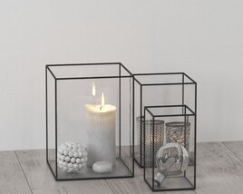 Modern Candle Display Cases 3D модель