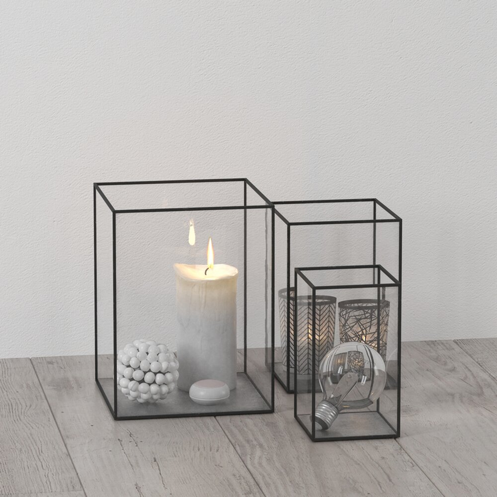 Modern Candle Display Cases 3D 모델 