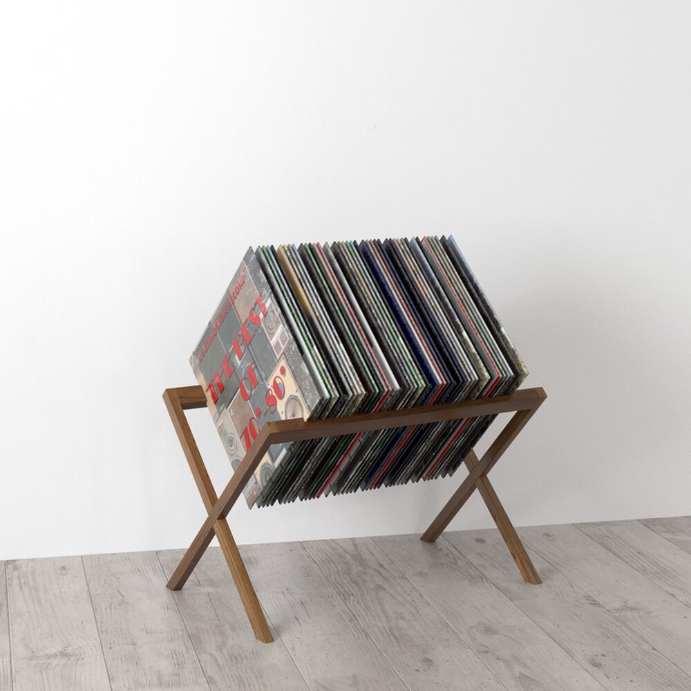 Modern Vinyl Record Stand 3D модель