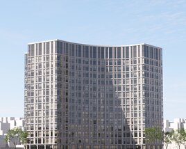 Modern Office High-Rise Building 3D-Modell