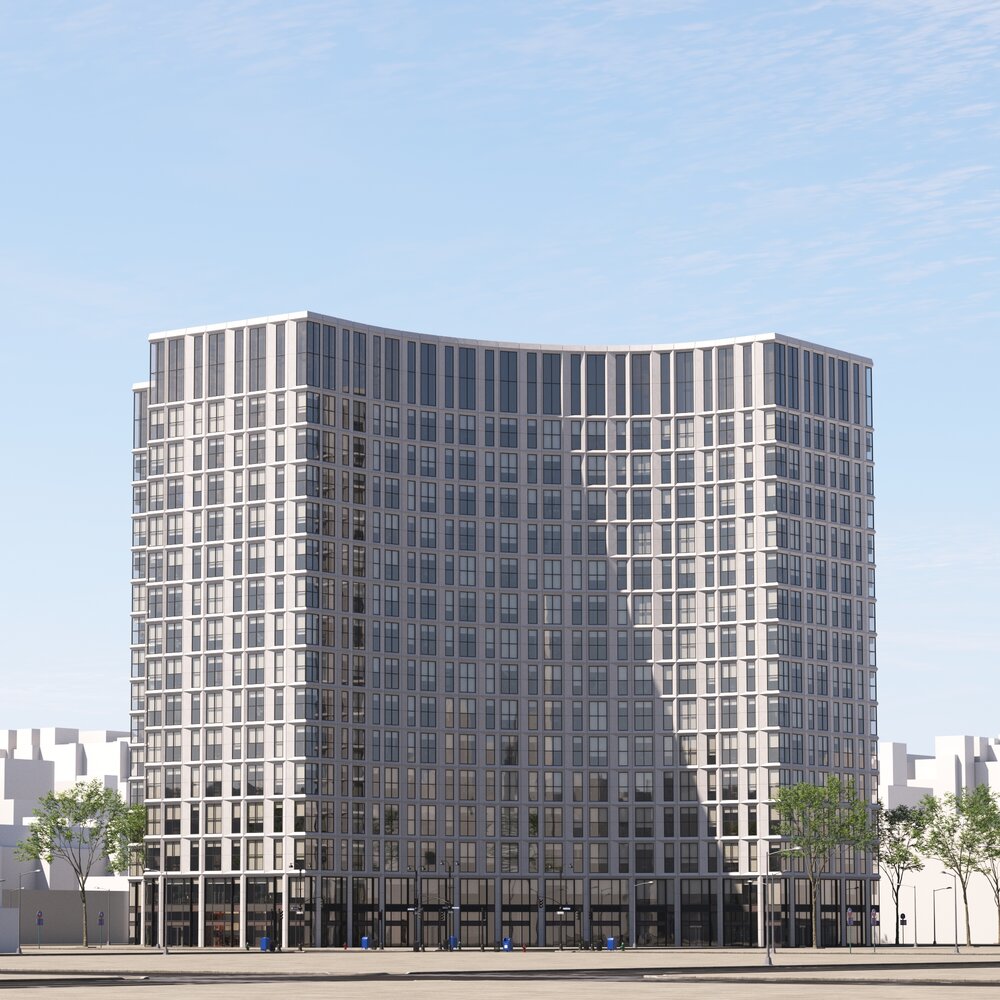 Modern Office High-Rise Building 3Dモデル