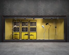 Modern Furniture Store Display Yellow 3D 모델 