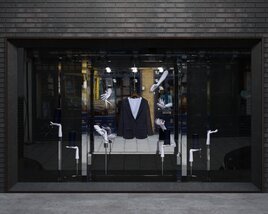 Modern Showcase of a Clothing Boutique 3D-Modell