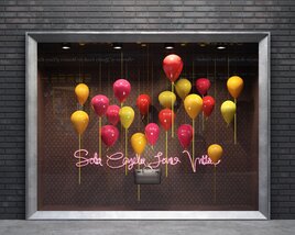 Festive Balloon Theme Storefront Modello 3D