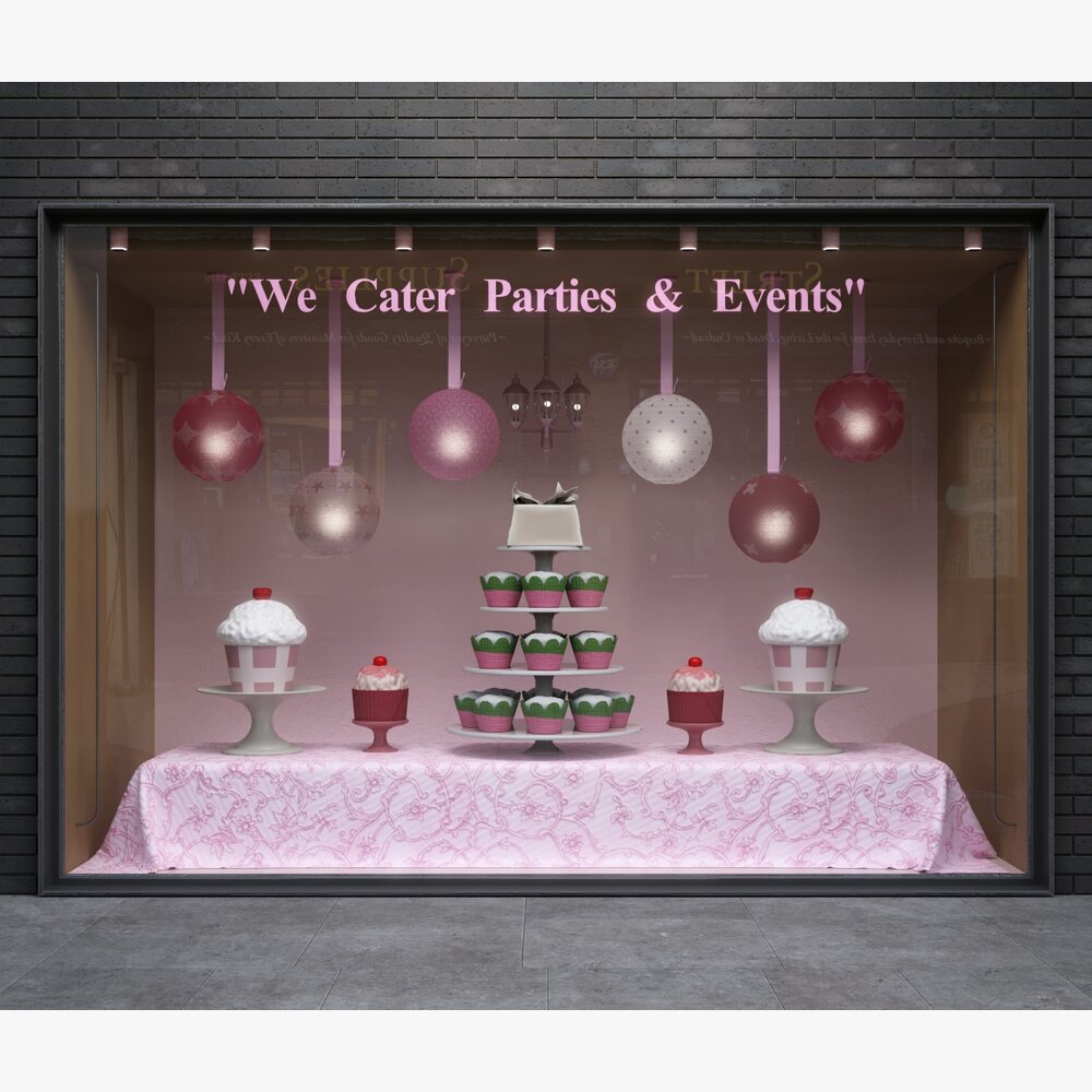 Confectionery Shop Window 3D-Modell