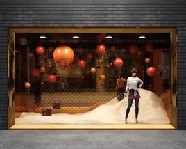 Hot Air Balloon Adventure Theme Storefront Modèle 3D