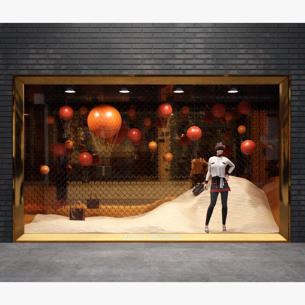 Hot Air Balloon Adventure Theme Storefront Modèle 3D