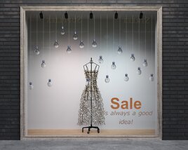 Designer Dress Theme Storefront Modello 3D