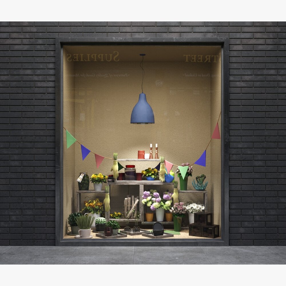 Cozy Boutique Window Display 3D-Modell