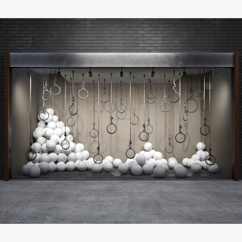 Rings and Spheres Theme Storefront 3D model