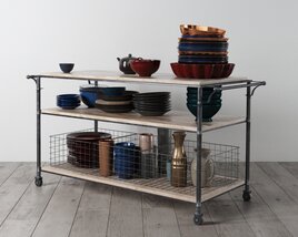 Industrial Kitchen Cart 3Dモデル