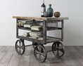 Industrial-Style Rolling Cart 3D-Modell
