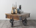 Rustic Kitchen Cart Modello 3D