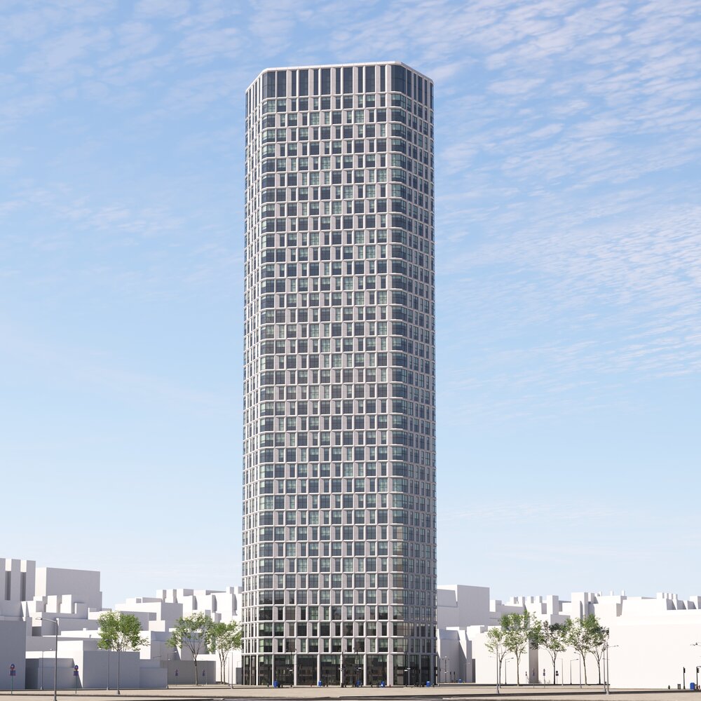 Urban Modern High-Rise Building Modèle 3D