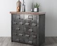 Industrial-Style Drawer Cabinet 3D-Modell