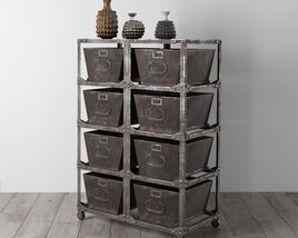 Industrial-Style Metal Storage Unit 3Dモデル